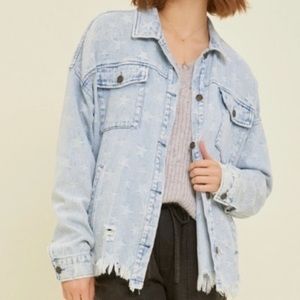 Heyson Star Distressed Denim Jacket